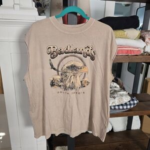 Free People Tan Badlands Muscle Tee